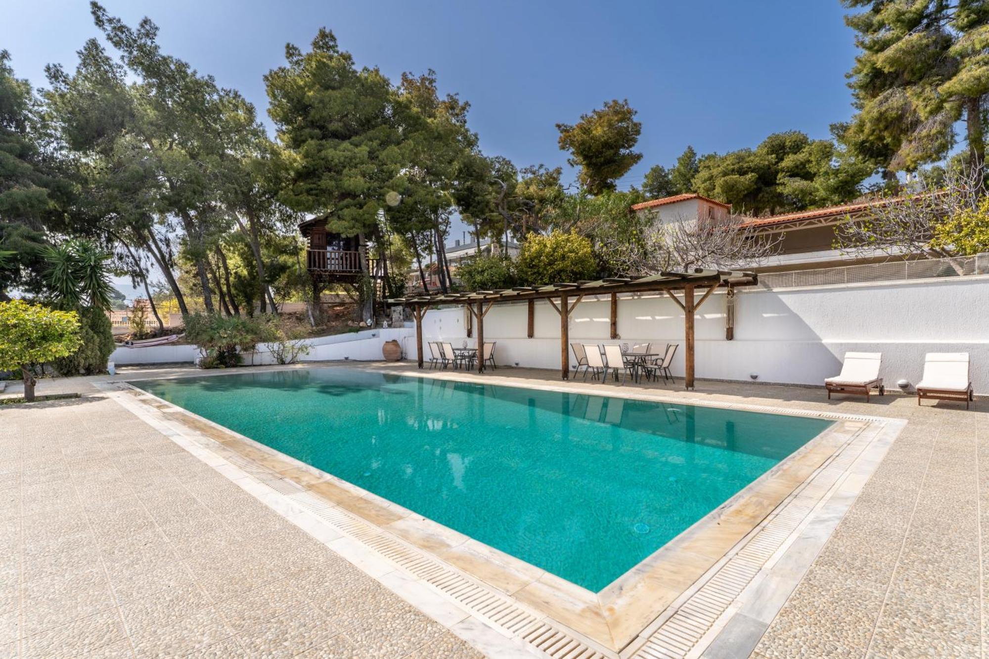 The House Of Gratitude - Poolside Retreat Villa Loutra Oraias Elenis Dış mekan fotoğraf
